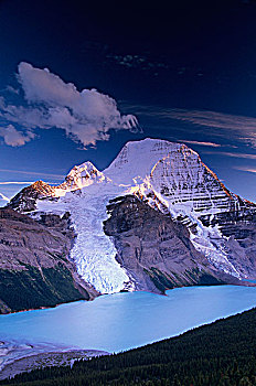 冰山,冰河,北方,脸,罗布森山,顶峰,加拿大,落矶山,罗布森山省立公园,不列颠哥伦比亚省
