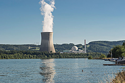 瑞士,核电站,莱茵,风景,巴登符腾堡,德国,欧洲