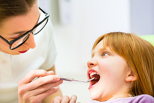 牙医,练习,孩子,牙科手术