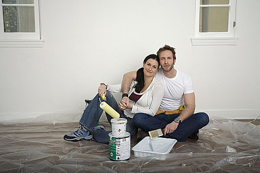 伴侣,上油漆,房子