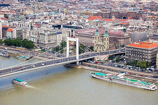 多瑙河,桥,布达佩斯