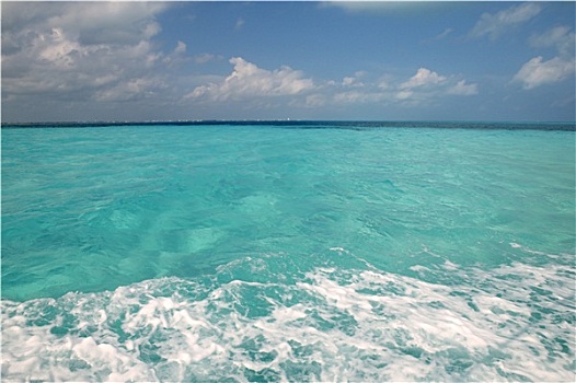 加勒比,蓝绿色,海水