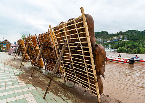 兰州黄河,皮筏