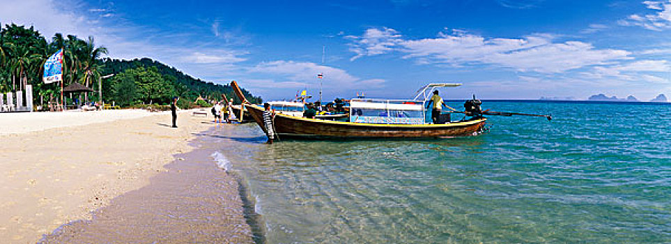 捕鱼,船,海滩,苏梅岛,岛屿,泰国,亚洲