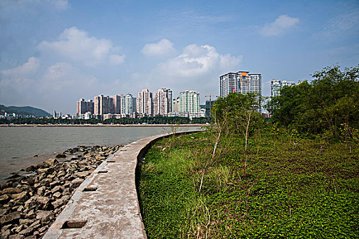 广东省珠海市情侣中路海滨野狸岛环岛路