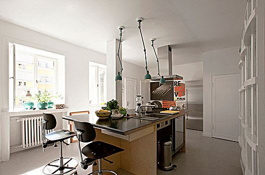现代主义,蛋糕,房子,简约,厨房,灯,悬挂,天花板
