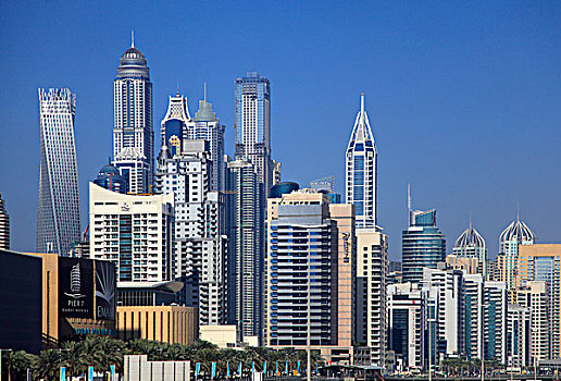 阿联酋,迪拜,码头,天际线