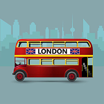 红色,伦敦,双层巴士