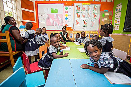 小孩,教室,教师,财宝,基督教,学龄前,乌干达
