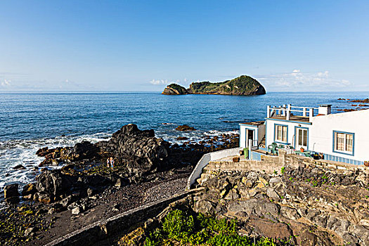 火山岩,石头,海岸线,背景,火山,岛屿,草原,亚速尔群岛,葡萄牙