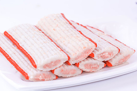 鱼排夹心鱼排鱼肉彩色鱼排鱼糜冷冻品鱼丸食品火锅料麻辣烫美食特写