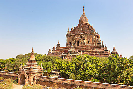庙宇,蒲甘,缅甸,亚洲