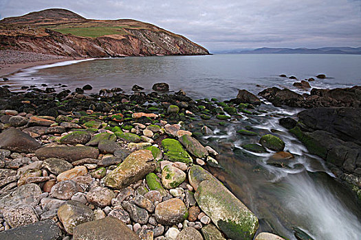 岩石,海岸,丁格尔半岛,凯瑞郡,爱尔兰