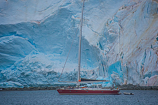 南极冰川游艇