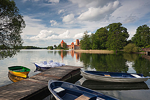 立陶宛,特拉凯,历史,国家公园,岛屿,城堡,湖