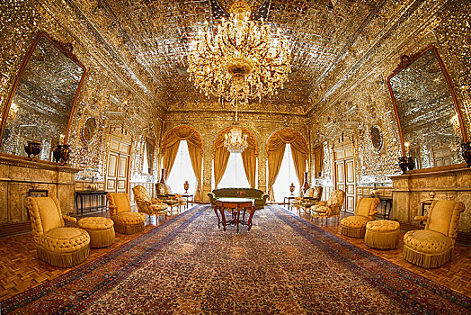 华美,金色,大厅,宫殿,德黑兰,伊朗,亚洲