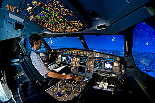 飞行,模拟,中心,柏林,工程师,驾驶室,空中客车,模拟器,德国,欧洲