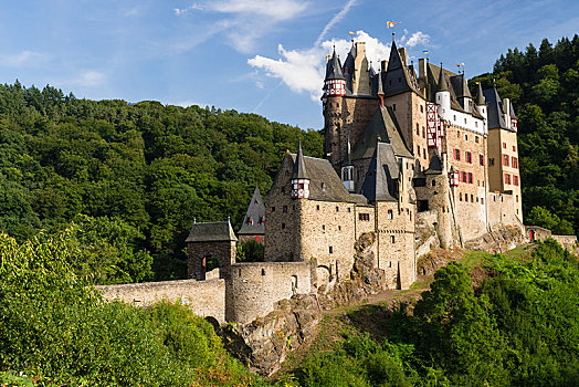 城堡,建造,山,莱茵兰普法尔茨州,德国,欧洲