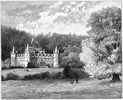 城堡,西部,苏格兰,19世纪,艺术家
