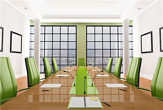 绿色,会议室