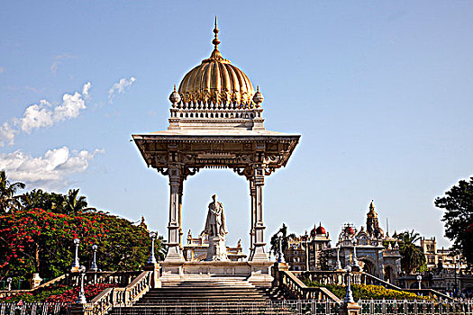 印度,迈索尔,雕塑,中心,背景