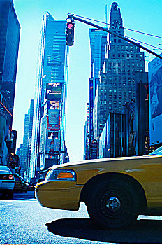 出租车,时代广场,纽约,美国