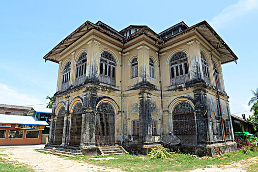 亚洲,缅甸,殖民建筑