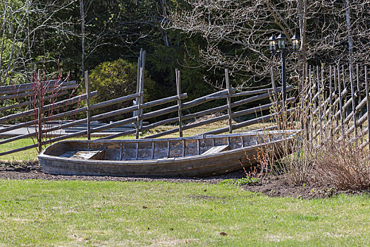 划桨船,花园