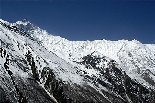 冰盖,山脉,顶峰,安娜普纳地区,尼泊尔
