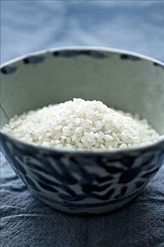碗,短粒米