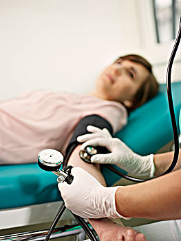 医护人员,测量,血压,奥地利,欧洲
