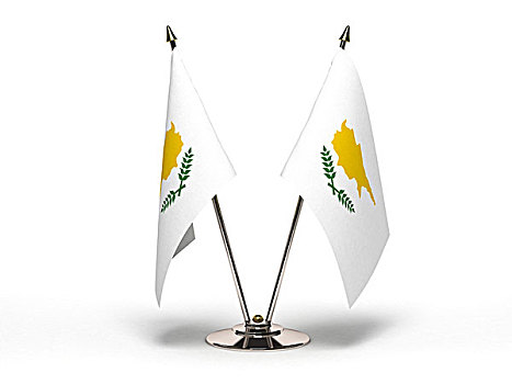微型,旗帜,南方,塞浦路斯,隔绝