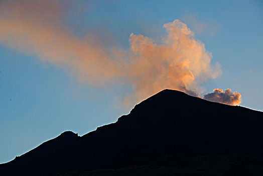 火山,喷发,埃奥利群岛,意大利,欧洲