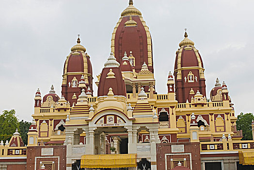 建筑,庙宇,新德里,印度
