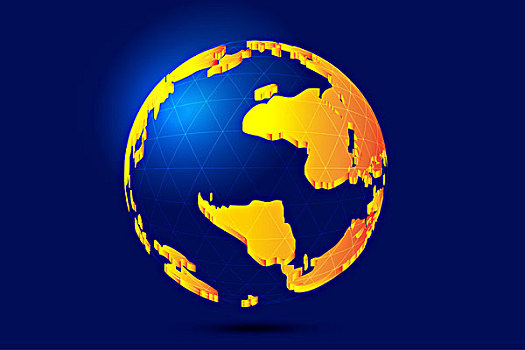 点线链接,立体金色地球,全球化,国际化科技,金融,财经概念创意素材