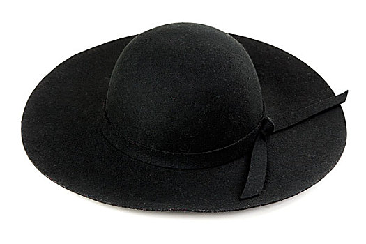 黑色,费多拉帽