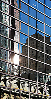 现代建筑,反射,央街,多伦多,安大略省,加拿大