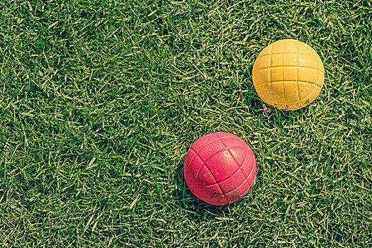 室外地滚球,花园,比赛,草坪