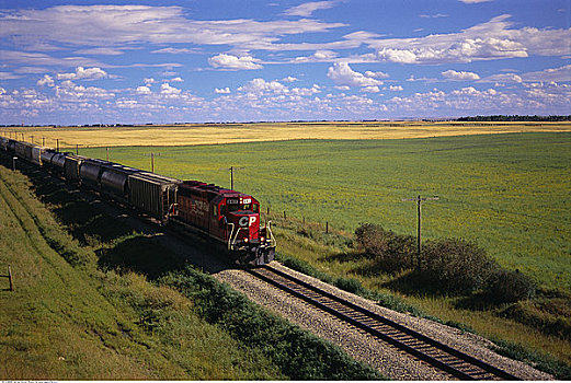 货运列车,艾伯塔省,加拿大