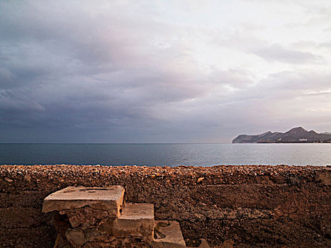 阴天,散步场所,卡普德佩拉,马略卡岛,巴利阿里群岛,西班牙