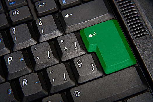黑色,键盘,绿色,按键
