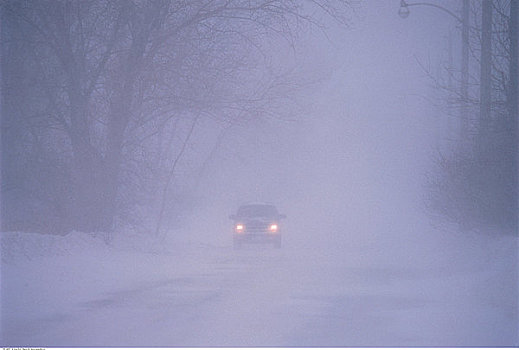 汽车,途中,冬天,南方,安大略省,加拿大