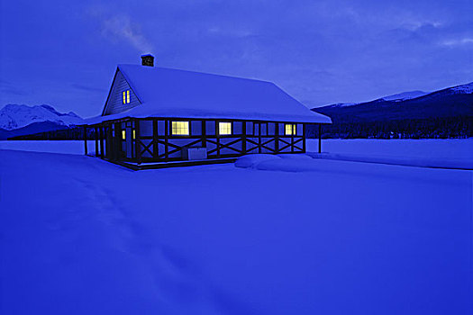 屋舍,雪,背景