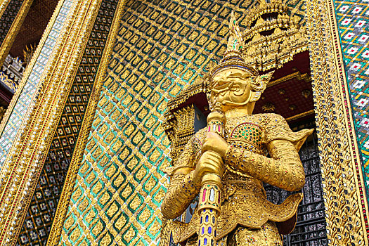 魔鬼,监护,寺院,寺庙,翡翠佛,曼谷,泰国