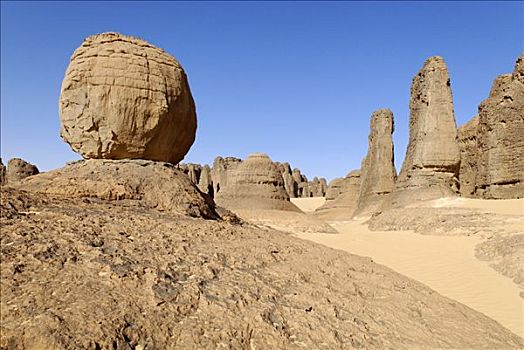 侵蚀,岩石构造,锡,阿尔及利亚,撒哈拉沙漠,北非