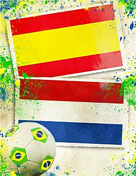 西班牙,荷兰,足球,概念