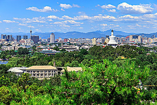 景山公园看北海公园