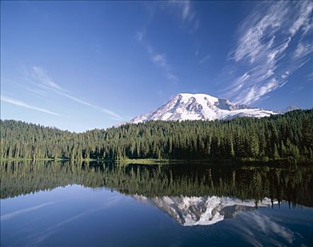 雷尼尔山国家公园,雷尼尔山,雪山,华盛顿,美国