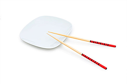 碗,筷子,竹垫