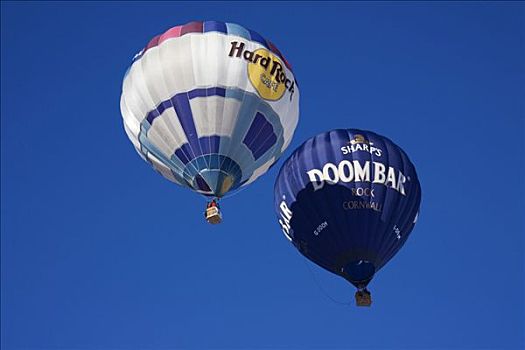 热气球,向上,蓝天,萨尔茨堡,奥地利,欧洲